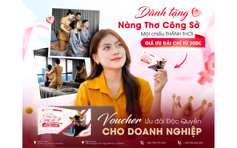 Voucher massage - Quà tặng 8/3 cho doanh nghiệp Đà Nẵng tối ưu