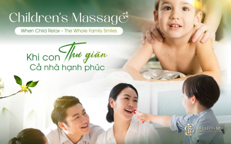 Massage trẻ nhỏ định kỳ mang lại nhiều lợi ích thiết thực